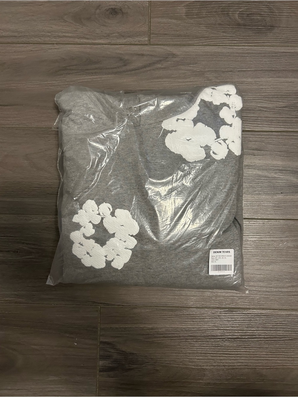 Denim Tears Grey Cotton Wreath Hoodie Brand New - Picture 6 of 7